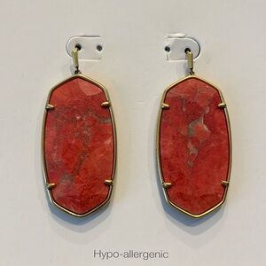 Kendra Scott Danielle faceted earrings-red stone